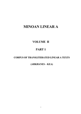 Minoan Linear A