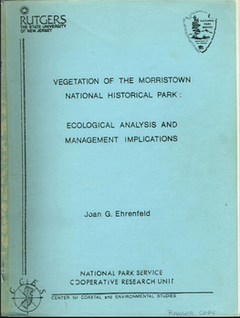 Vegetation of the Morristown National Historical Park