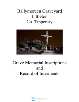 Ballymoreen Graveyard Littleton Co. Tipperary Grave Memorial