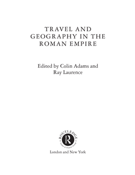 Travel and Geography in the Roman Empire