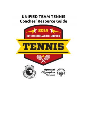 UNIFIED TEAM TENNIS Coaches' Resource Guide