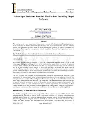 Volkswagen Emissions Scandal: the Perils of Installing Illegal Software