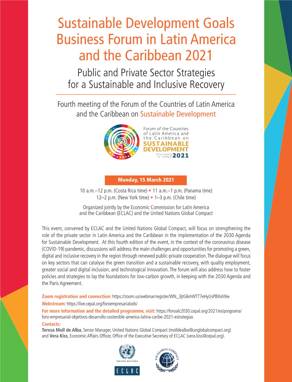 Sustainable Development Goals Business Forum In Latin America And The Caribbean 2021 Public And 