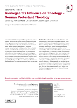 German Protestant Theology Edited by Jon Stewart, University of Copenhagen, Denmark