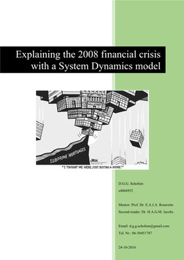 Explaining the 2008 Financial Crisis with a System Dynamics Model