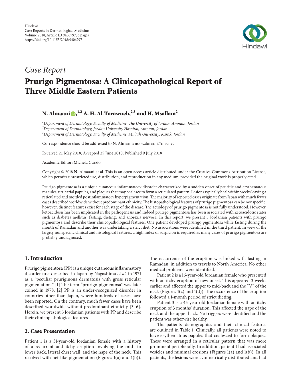 Case Report Prurigo Pigmentosa: A Clinicopathological Report Of Three ...