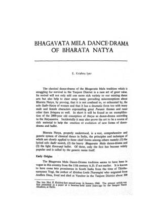 Bhagavata Mela Dance-Drama of Bharata Natya