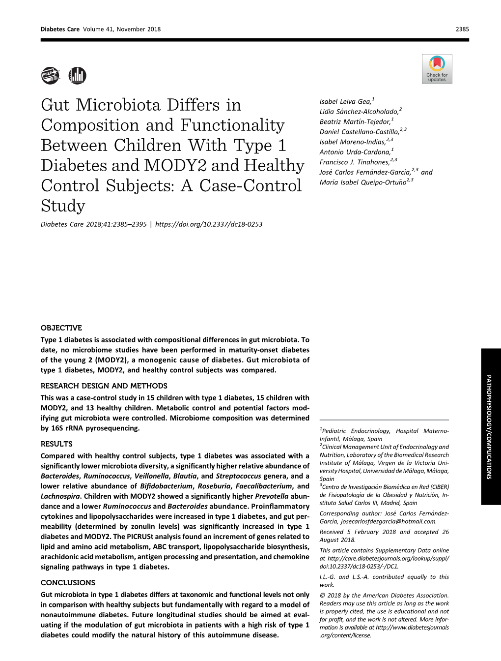 Gut Microbiota Differs in Composition and Functionality Between Children