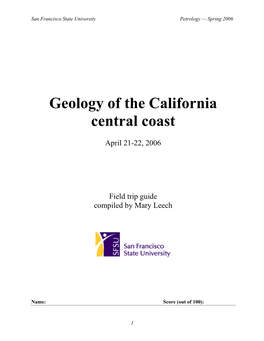 Geology of the California Central Coast