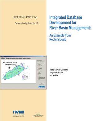 Integrated Database Development for River Basin Management
