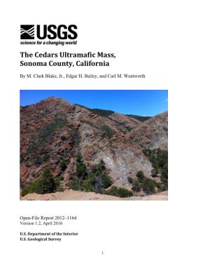 The Cedars Ultramafic Mass, Sonoma County, California