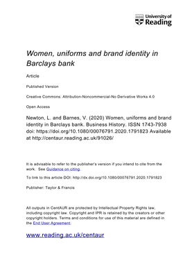 Women, Uniforms and Brand Identity in Barclays Bank