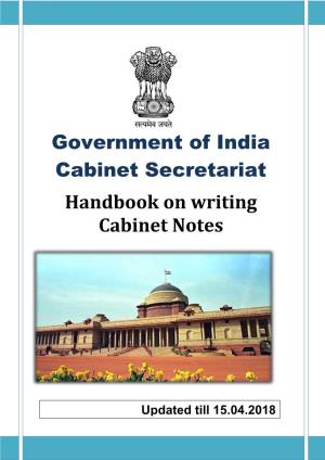Handbook on Writing Cabinet Notes