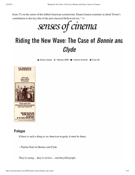 Riding the New Wave- the Case of Bonnie And