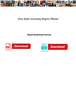 Ohio State University Majors Offered