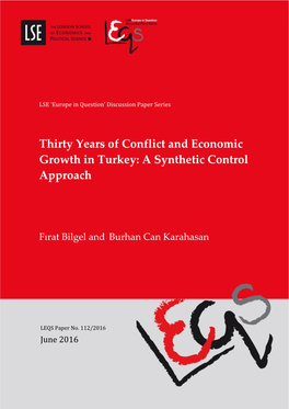 Thirty Years of Conflict and Economic Growth in Turkey: a Synthetic Control Approach