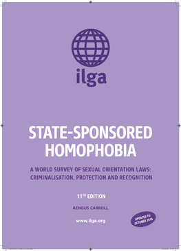 State Sponsored Homophobia 2016: a World Survey of Sexual Orientation Laws: Criminalisation, Protection and Recognition (Geneva; ILGA, May 2016)