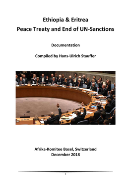 Ethiopia & Eritrea Peace Treaty and End of UN-Sanctions