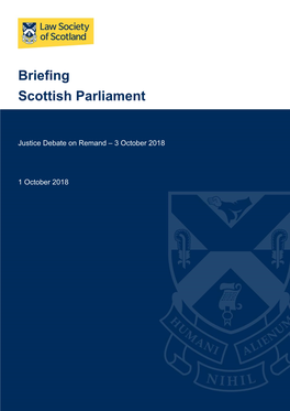 Briefing Scottish Parliament