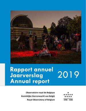 Rapport Annuel Jaarverslag Annual Report