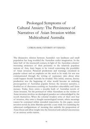 The Persistence of Narratives of Asian Invasion Within Multicultural Australia