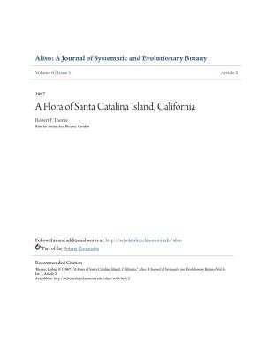 A Flora of Santa Catalina Island, California Robert F