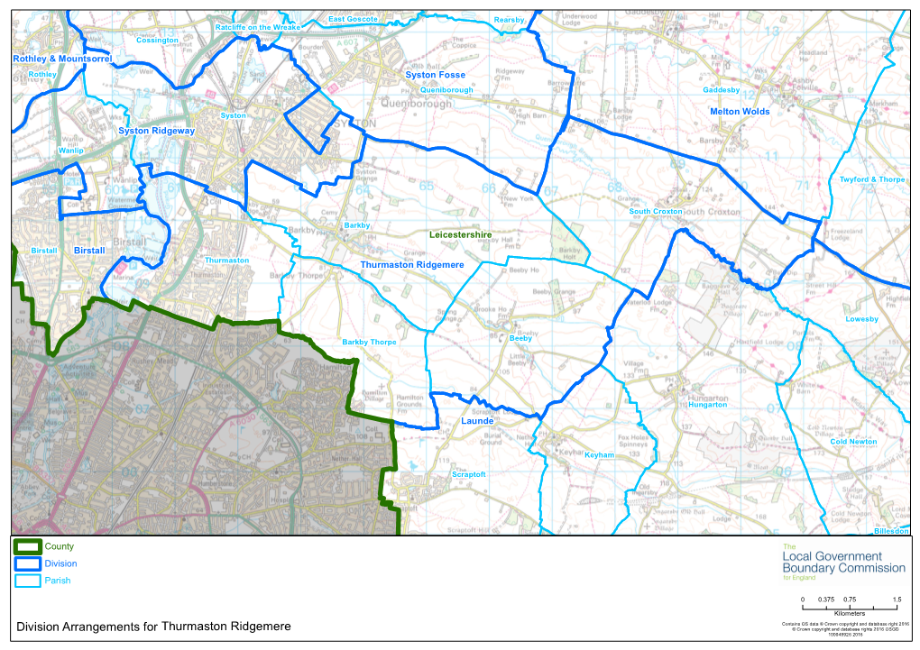 Division Arrangements for Thurmaston Ridgemere