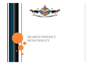 Xhariep District Municipality Vision and Mission