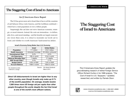 Staggering Cost of Israel to Americans