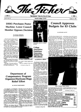 The Ticker, October 31, 1989