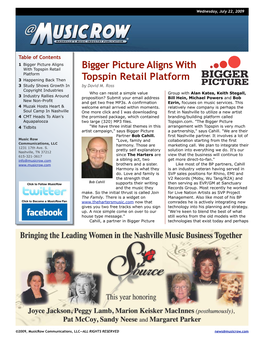 Bigger Picture Aligns with Topspin Retail Platform by David M