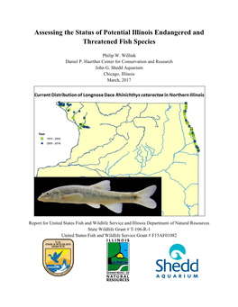 Assessing the Status of Potential Illinois Endangered and Threatened Fish Species