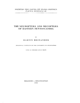 The Neuroptera and Mecoptera of Eastern Fennoscandia