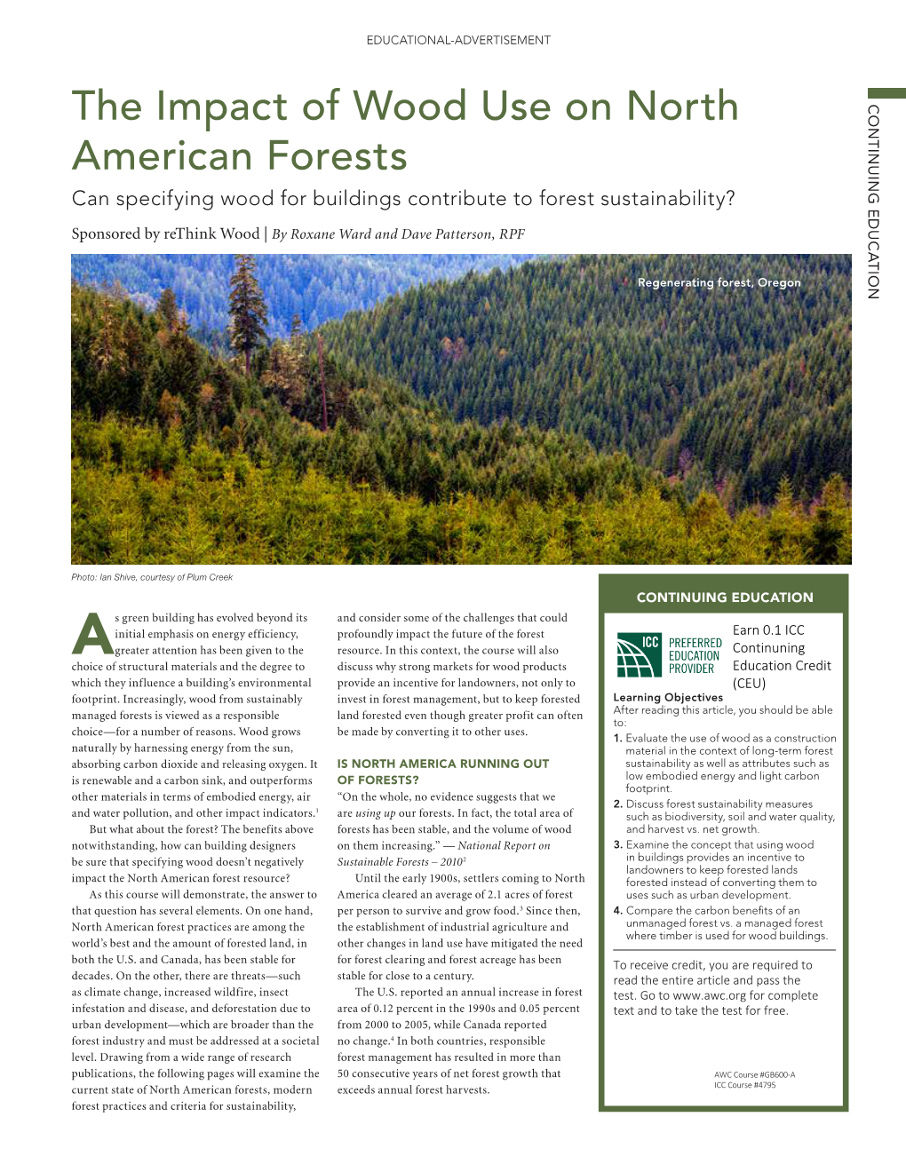 The Impact of Wood Use on North American Forests