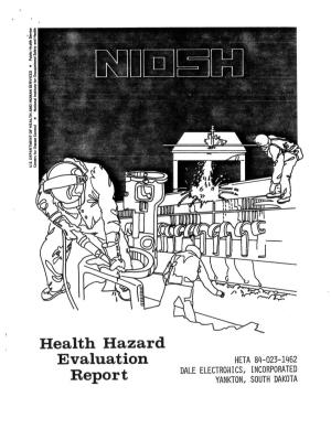 Health Hazard Evaluation Report 1984-023-1462