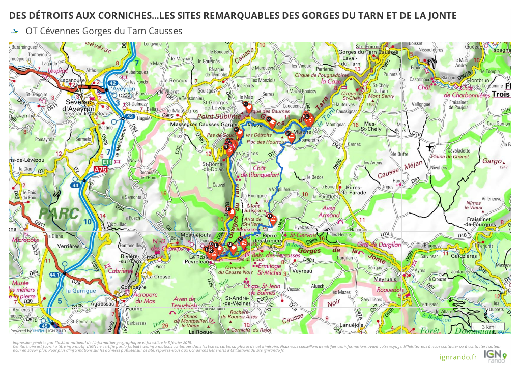 DES DÉTROITS AUX CORNICHES...LES SITES REMARQUABLES DES GORGES DU TARN ET DE LA JONTE OT Cévennes Gorges Du Tarn Causses