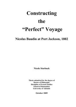 Constructing the “Perfect” Voyage