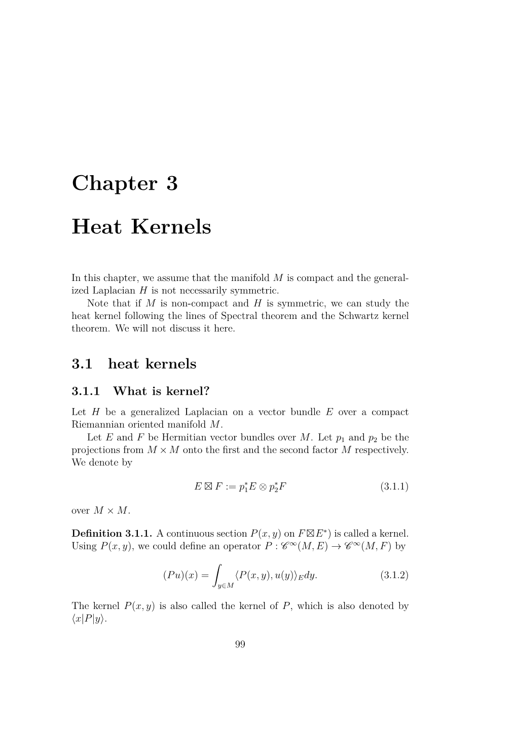 Heat Kernels