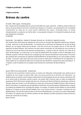 Bréves Du Centre: Toute L'actualité Sur Liberte-Algerie.Com