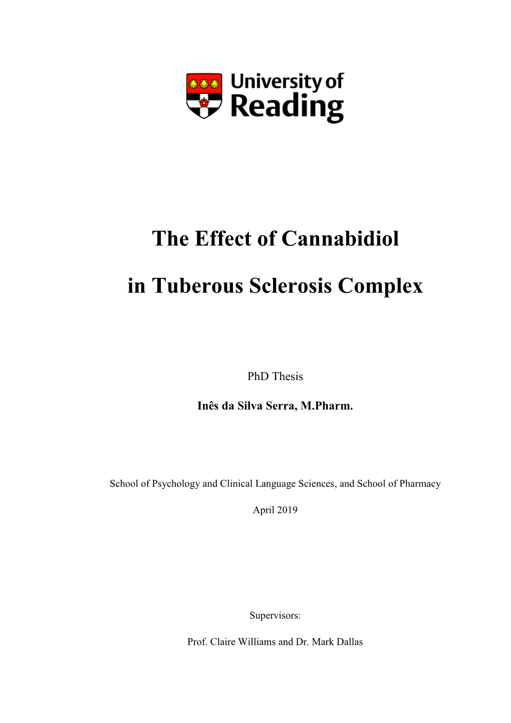The Effect of Cannabidiol in Tuberous Sclerosis Complex