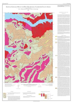 Surficial Geologic Map of the Dent Quadrangle, Clearwater County, Idaho