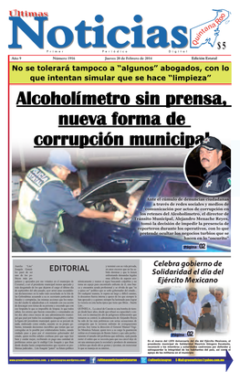Alcoholímetro Sin Prensa, Nueva Forma De Corrupción Municipal