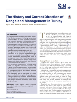 The History and Current Direction of Rangeland Management in Turkey by Ali Koc, Walter H