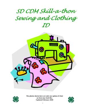 Sewing and Clothing Skill-A-Thon Booklet