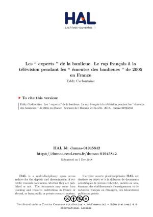 Émeutes Des Banlieues ” De 2005 En France Eddy Cerfontaine