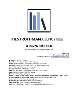 Spring 2020 Rights Guide