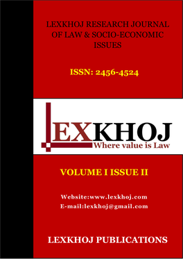 Lexkhoj Publications Volume I Issue Ii