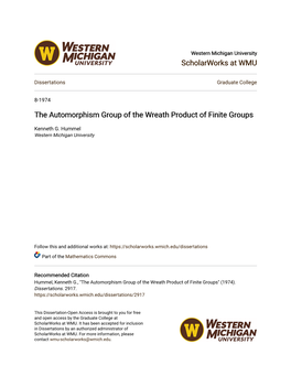 The Automorphism Group of the Wreath Product of Finite Groups