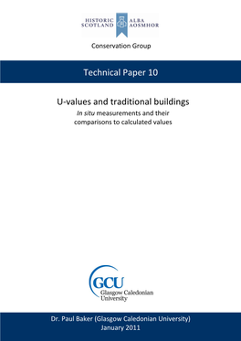 Technical Paper 10 U-Values and Traditional Buildings