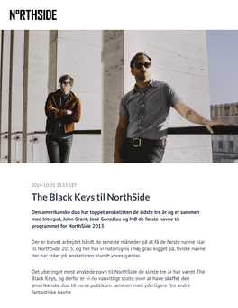 The Black Keys Til Northside